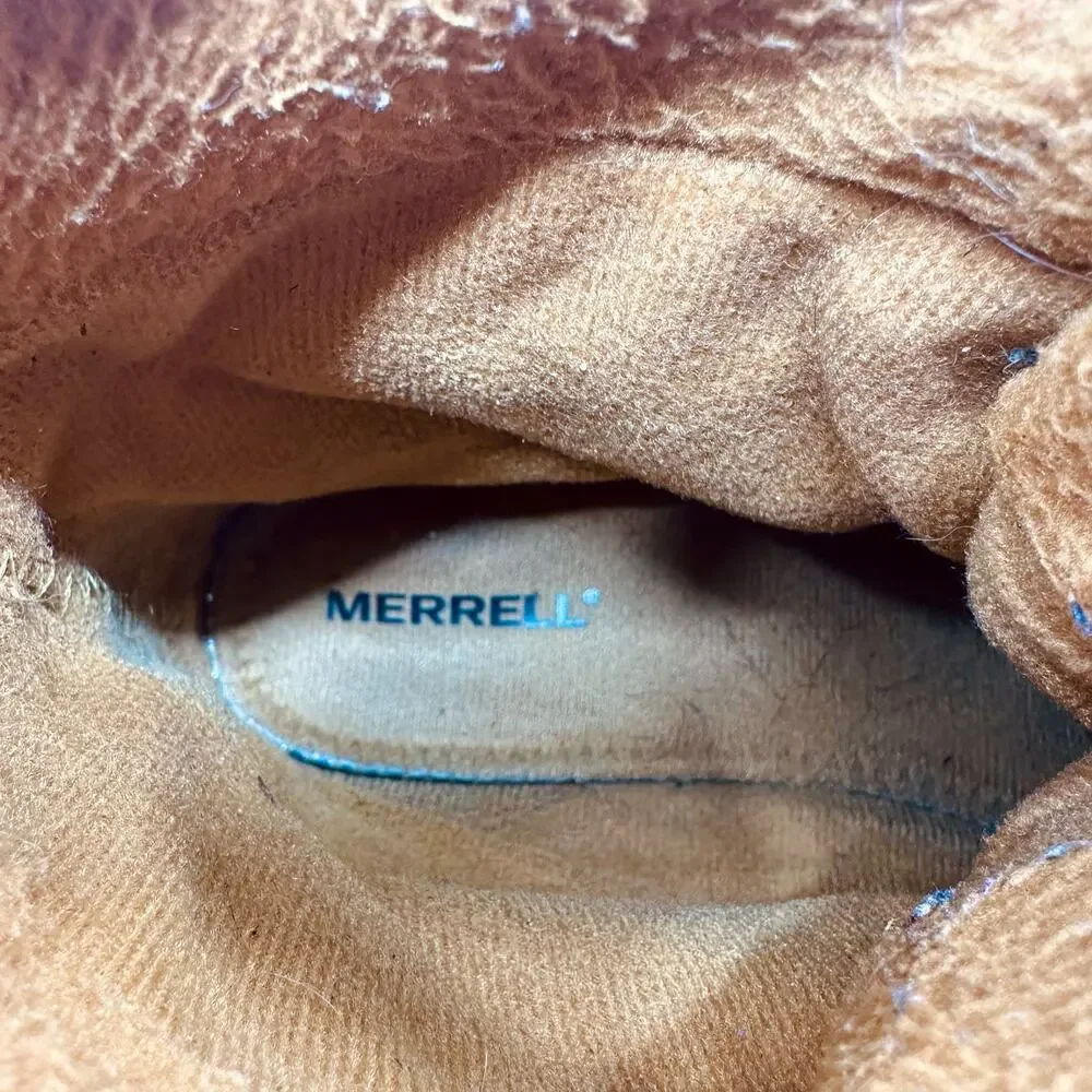 Merrell Snowbank 2 Waterproof Boots MY56187 Mens US 4M Gold/Black Lace-Up Thermo